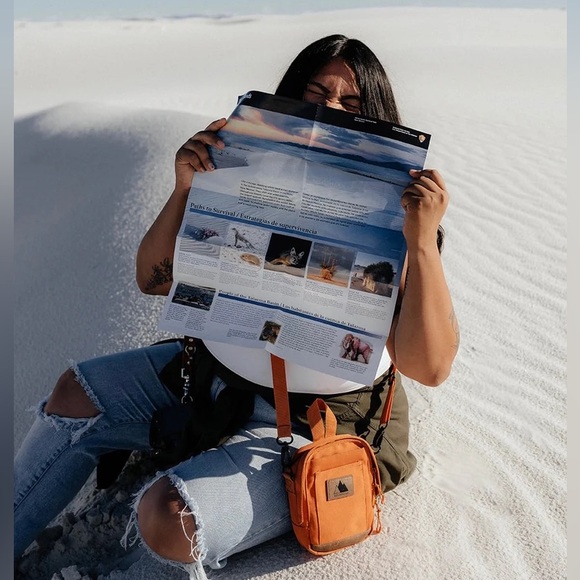 Adventurist Backpack Co. Nomad Crosssbody Sling Bag Hiking Outdoor Travel Orange - Picture 3 of 15